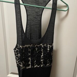 PINK Victoria's Secret Black and Gray Tank Top